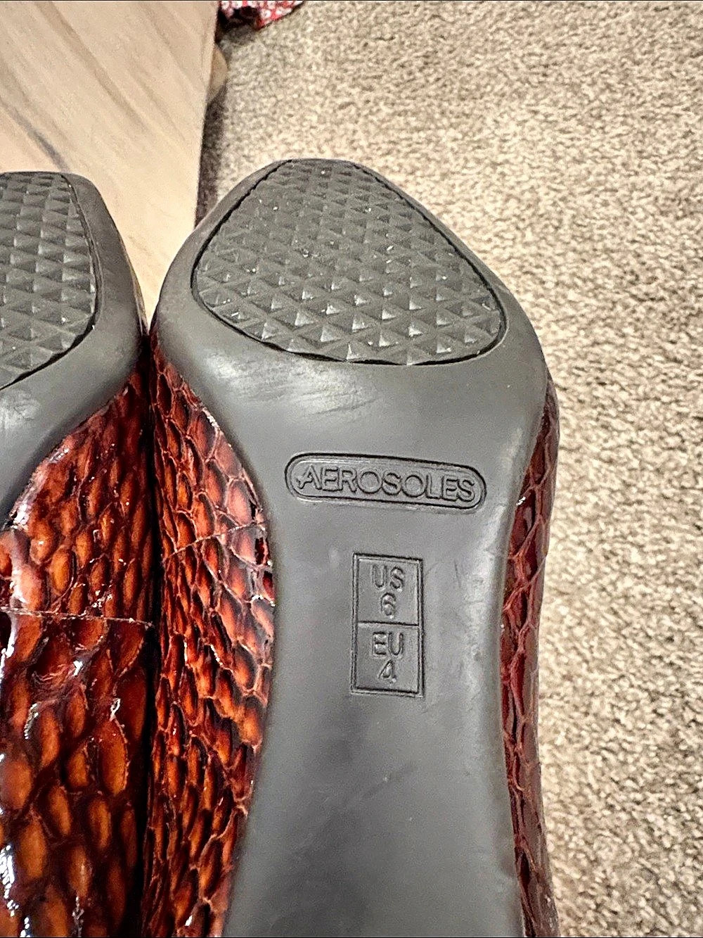 Aerosoles Animal Print Heels in Brown US 6 - Picture 6 of 6